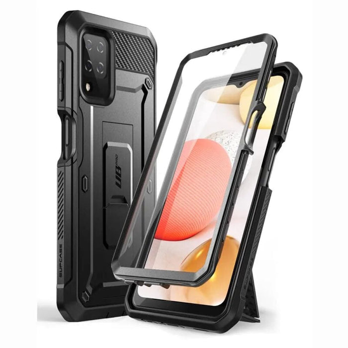 Full-Body Rugged Holster Cover with Built-in Screen Protector For Samsung Galaxy A12 (2020 Release)