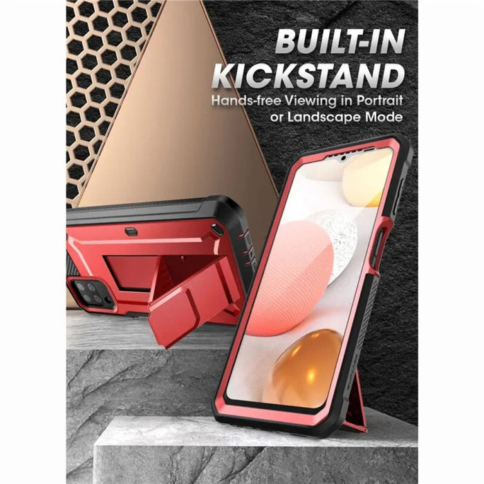 Full-Body Rugged Holster Cover with Built-in Screen Protector For Samsung Galaxy A12 (2020 Release)