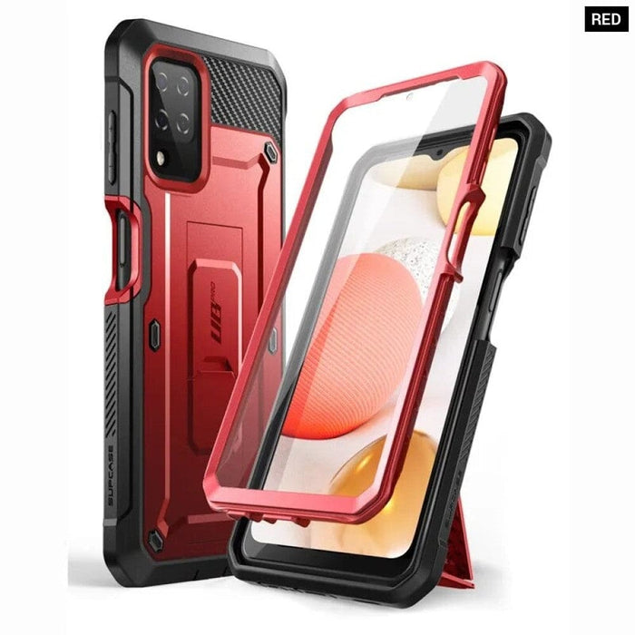 Full-Body Rugged Holster Cover with Built-in Screen Protector For Samsung Galaxy A12 (2020 Release)