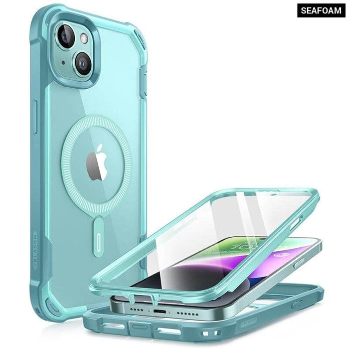 Full-Body Shockproof Rugged Bumper MagSafe Case For iPhone 15