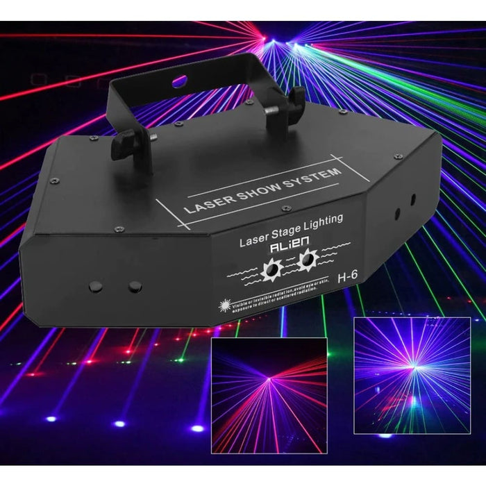 RGB Full Colour Beam Line Scanner DMX Stage Laser Projector Lighting Effect DJ Disco Party Holiday Dance Christmas Lights