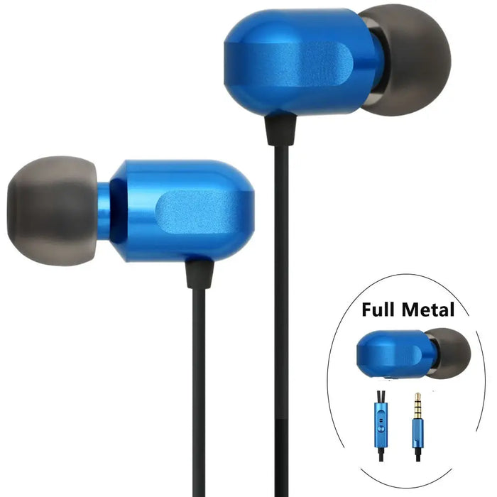 Full Metal Noise Isolating Wired Rich Bass Headphones