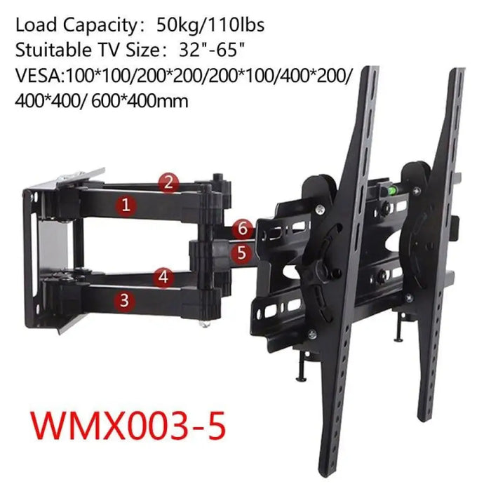 Full Motion Tv Wall Mount Fit For 10-70 Inch Dual