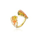 Funny Colour Enamel Adjustable Rings 18k Gold Plated