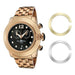 Glam Rock Gr32156 Ladies Quartz Watch Black 44mm