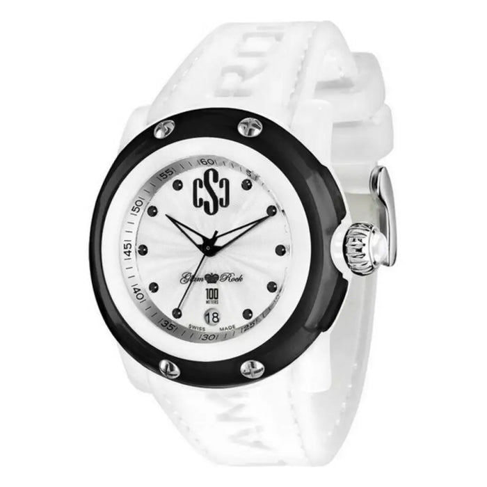 Glam Rock Gr62009 Ladies Quartz Watch White 46mm