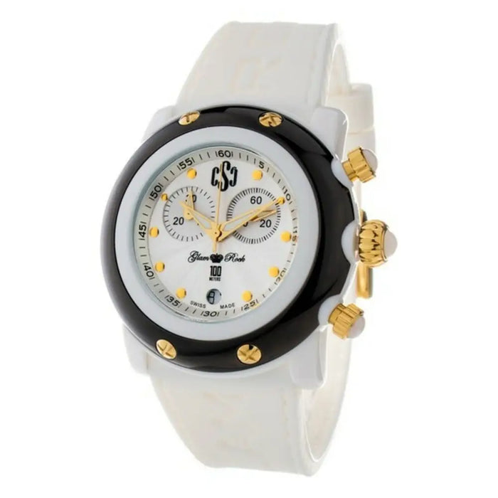 Glam Rock Gr62109 Ladies Quartz Watch White 46mm