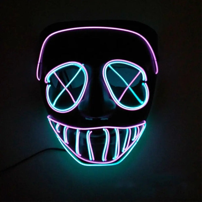 Glowing Colours Mixed El Wire Mask Halloween Costume