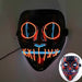 Glowing Cosplay El Wire Neon Mask Scary Skull Masquerade