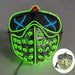 Glowing Cosplay El Wire Neon Mask Scary Skull Masquerade