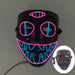 Glowing Cosplay El Wire Neon Mask Scary Skull Masquerade