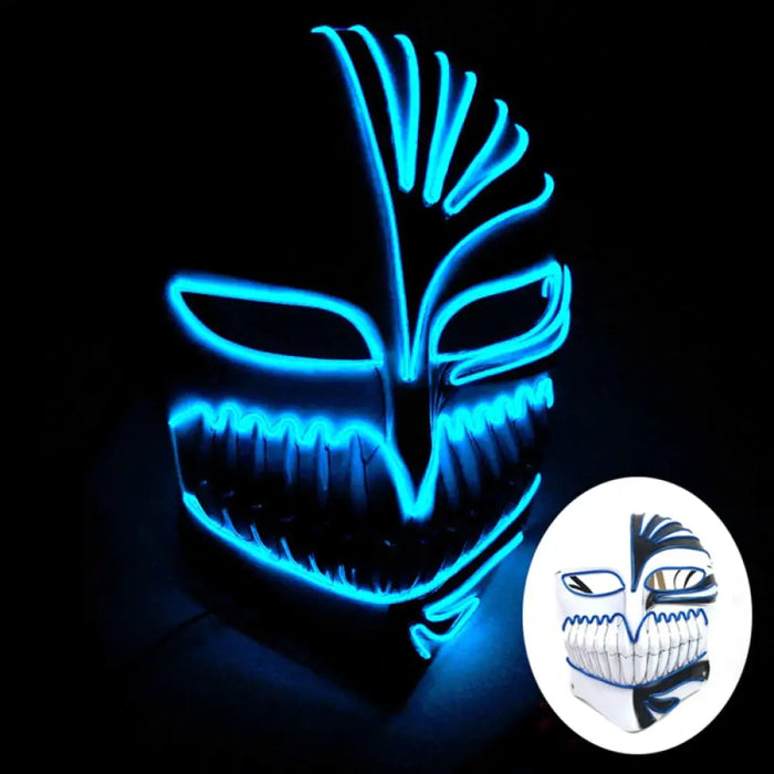 Glowing Cosplay El Wire Neon Mask Scary Skull Masquerade