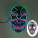 Glowing Cosplay El Wire Neon Mask Scary Skull Masquerade