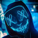 Glowing Cosplay El Wire Neon Mask Scary Skull Masquerade