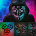 Glowing Cosplay El Wire Neon Mask Scary Skull Masquerade