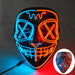 Glowing Cosplay El Wire Neon Mask Scary Skull Masquerade