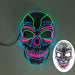 Glowing Neon Horror Skull Mask Party Decor Luminous