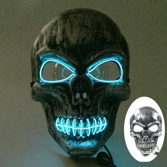 Glowing Neon Horror Skull Mask Party Decor Luminous