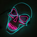 Glowing Neon Horror Skull Mask Party Decor Luminous