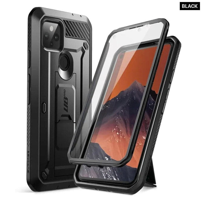 For Google Pixel 5A 5G Case (2021) Full-Body Rugged Holster Protective Cover With Built-in Screen Protector