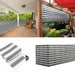 Grey White Stripe Fence Net Balcony Privacy Screen Nets