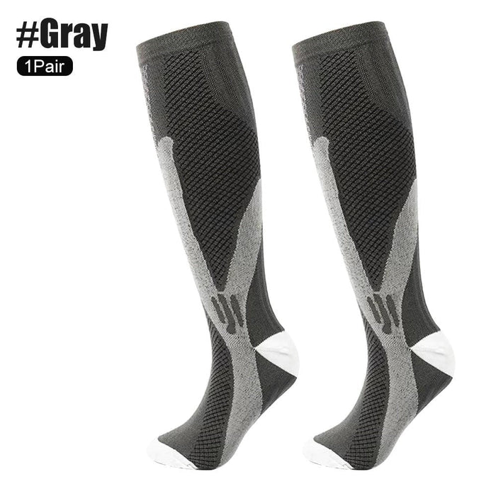 1 Pair Elastic Breathable High Socks Calf Sleeves for Cycling Running Basketball