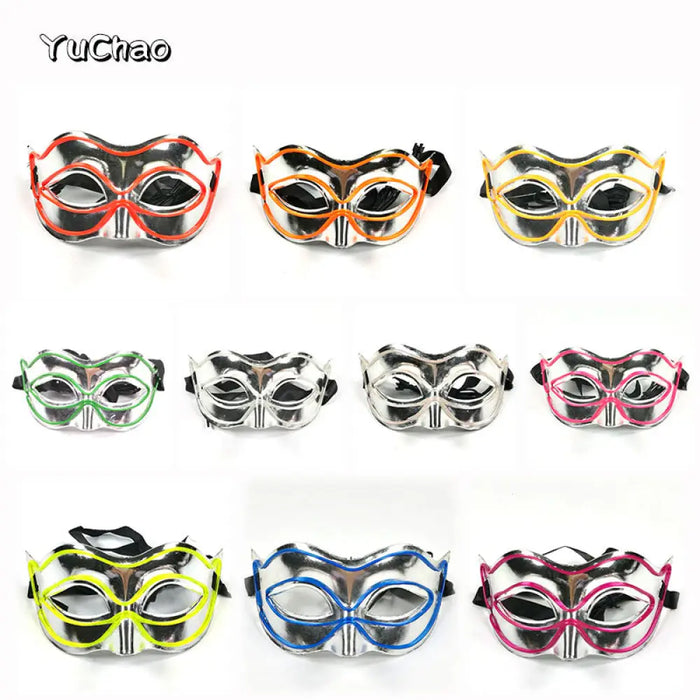 Halloween 10 Colors Led Neon El Wire Mask Cosplay Luminous