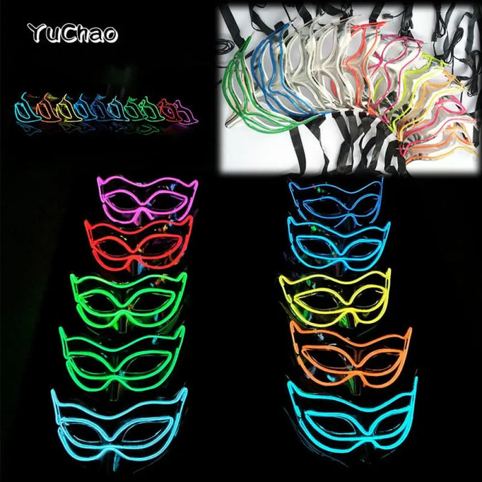 Halloween 10 Colors Led Neon El Wire Mask Cosplay Luminous