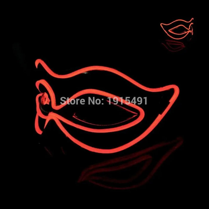 Halloween 10 Colors Led Neon El Wire Mask Cosplay Luminous