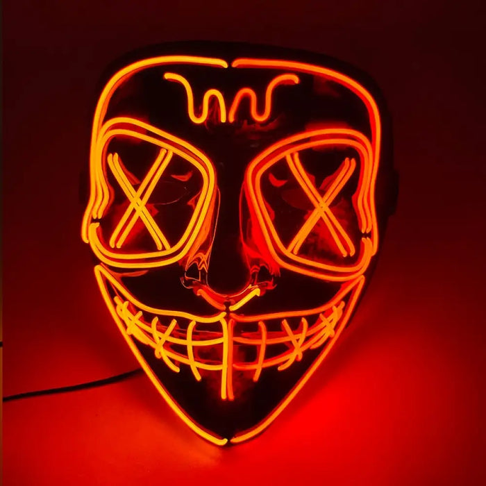 Halloween Horror Neon Party Mask Cosplay Ghost Skull Led