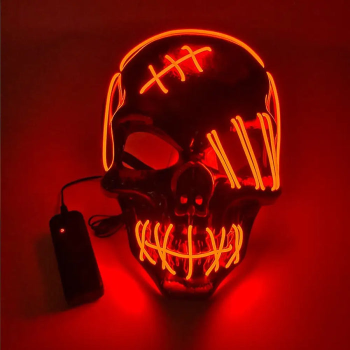 Halloween Horror Neon Party Mask Cosplay Ghost Skull Led