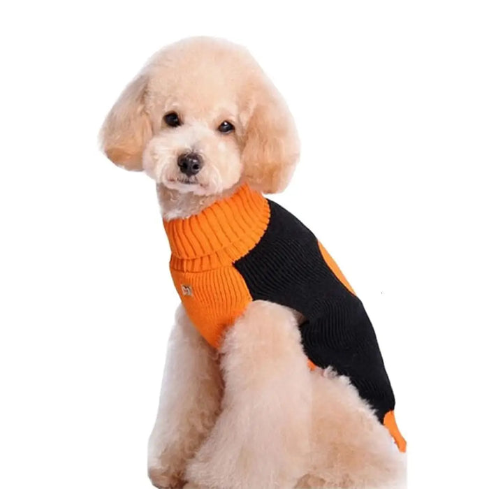 Halloween Pumpkin Comfortable Knitted Pullover Dog Sweater