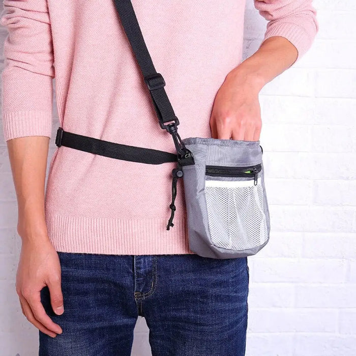 Handsfree Adjustable Strap Treat With Built-in Poop Bag