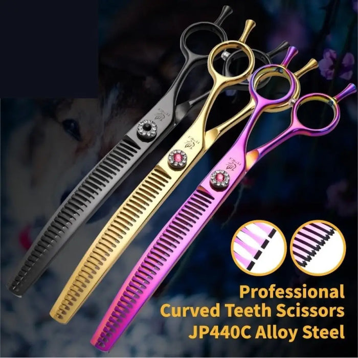 High-end 7.25 Inch Professional Dog Grooming Scissors Curved