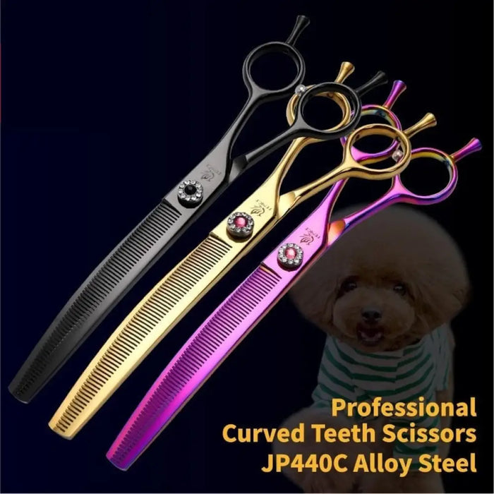 High-end 7.25 Inch Professional Dog Grooming Scissors Curved