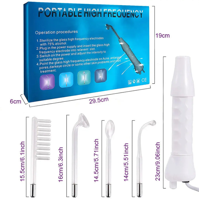 High-frequency Spot Remover Skin Therapy Electrode Wand Neon