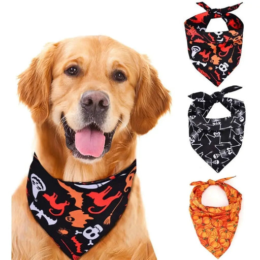 High-quality Washable Halloween Pet Bib Scarfs For Small