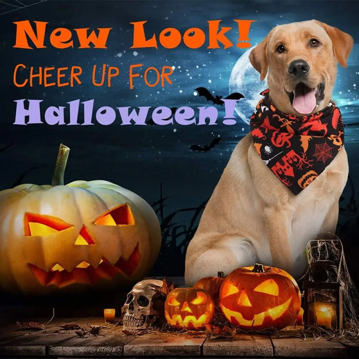 High-quality Washable Halloween Pet Bib Scarfs For Small