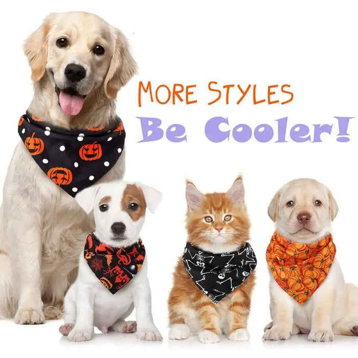 High-quality Washable Halloween Pet Bib Scarfs For Small