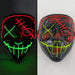 Horror Led Neon Disguised Mask Luminous Full Face Cosplay