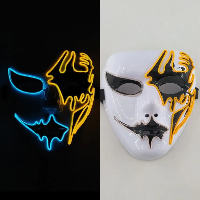 Horror Led Neon Disguised Mask Luminous Full Face Cosplay