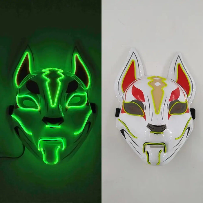 Horror Led Neon Disguised Mask Luminous Full Face Cosplay