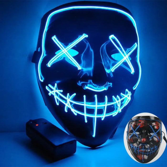 Horror Led Neon Disguised Mask Luminous Full Face Cosplay