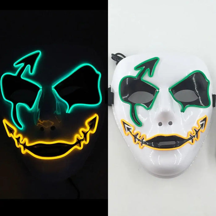 Horror Led Neon Disguised Mask Luminous Full Face Cosplay