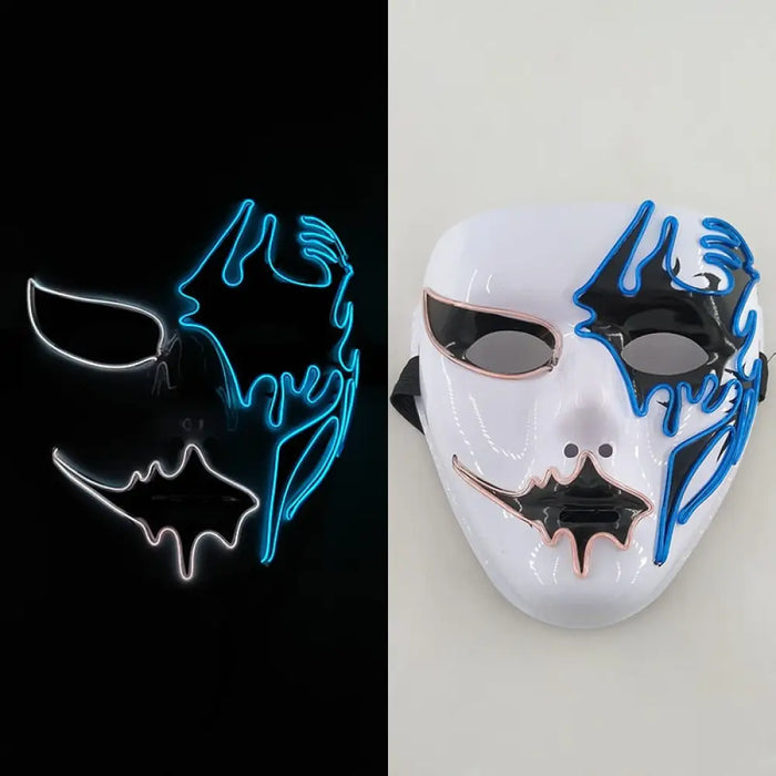 Horror Led Neon Disguised Mask Luminous Full Face Cosplay