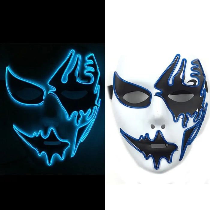 Horror Led Neon Disguised Mask Luminous Full Face Cosplay