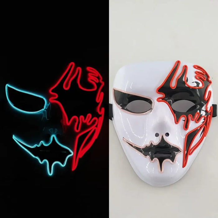 Horror Led Neon Disguised Mask Luminous Full Face Cosplay