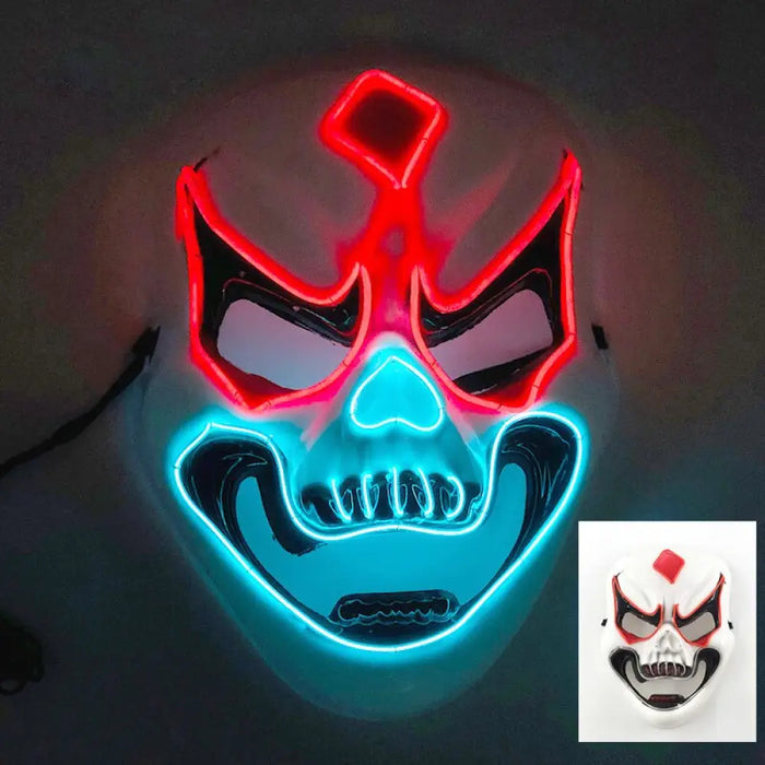 Horror Led Neon Disguised Mask Luminous Full Face Cosplay