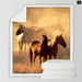 Horses Sherpa Throw Blanket3d Dusty Lightning Printed