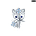 Hydrangeas 925 Sterling Silver Cat Elf Round Blue Flower